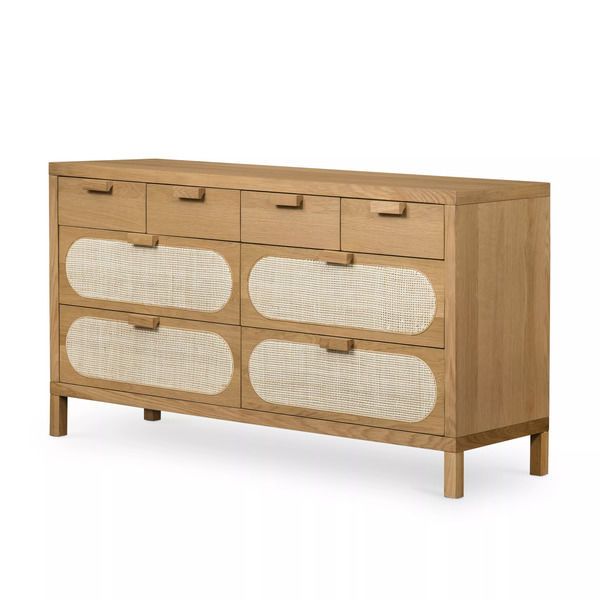 Allegra 8 Drawer Dresser Honey Oak | Scout & Nimble