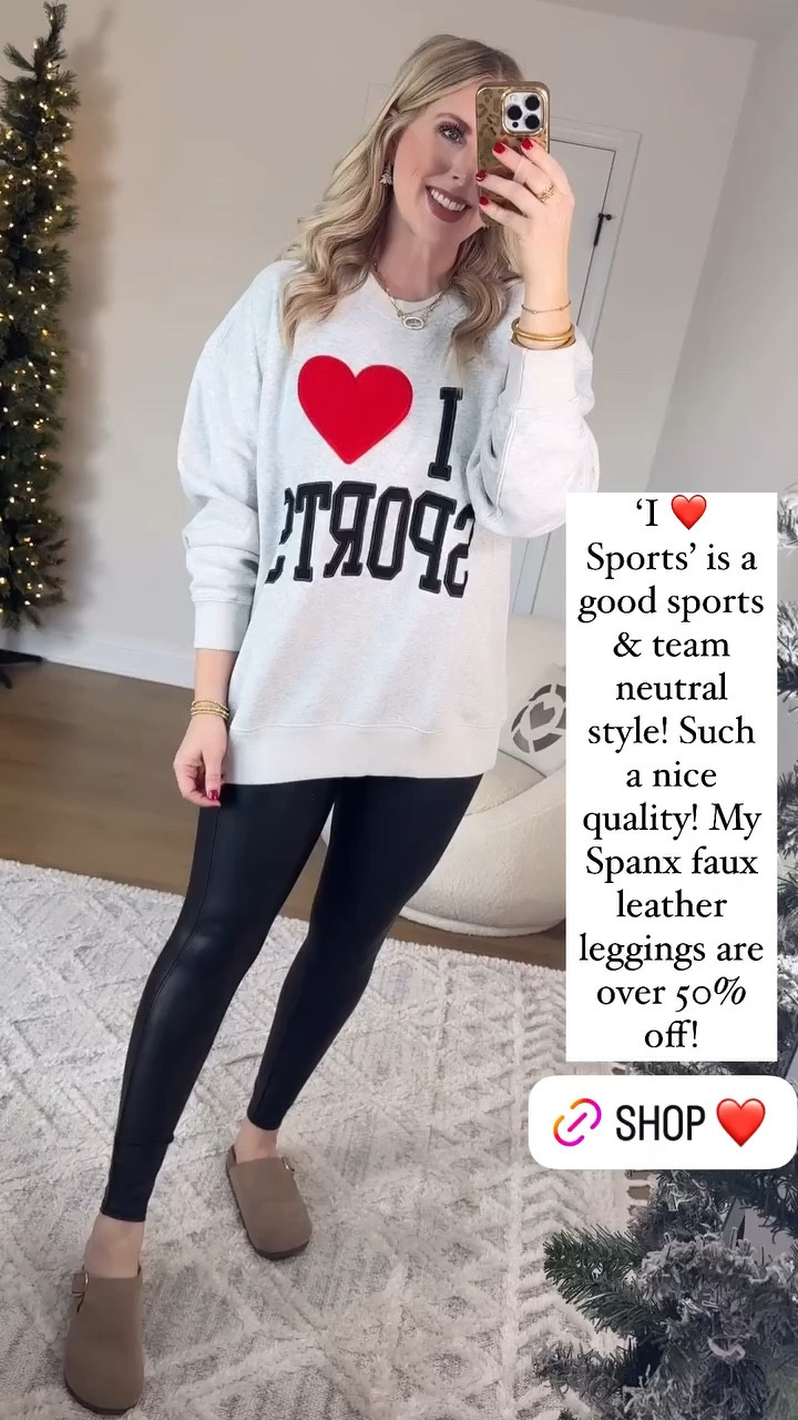Abercrombie sale try on, sports sweatshirt, faux leather leggings 

#LTKSaleAlert #LTKFindsUnder50 #LTKCyberWeek