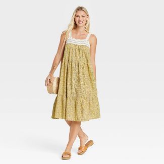 Women's Sleeveless Crochet Trim Dress - Universal Thread™ | Target