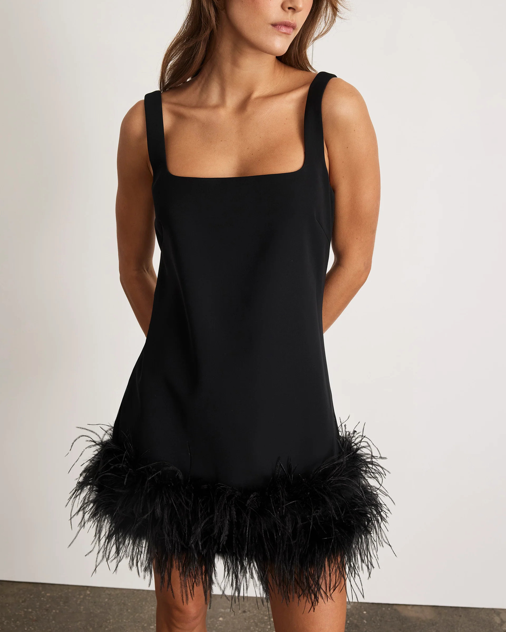 Barton Feather Dress | Tanya Taylor