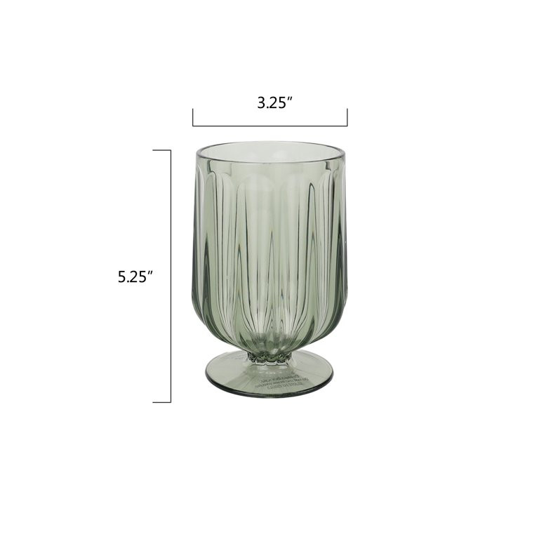 Better Homes & Gardens 4-Piece 15-Ounce Tritan Plastic Wine Goblet Set, Green | Walmart (US)