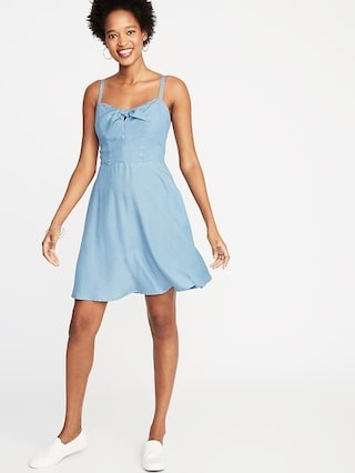 Fit & Flare Tie-Front Cami Dress for Women | Old Navy US