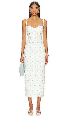 SAYLOR Calibria Midi Dress in White from Revolve.com | Revolve Clothing (Global)