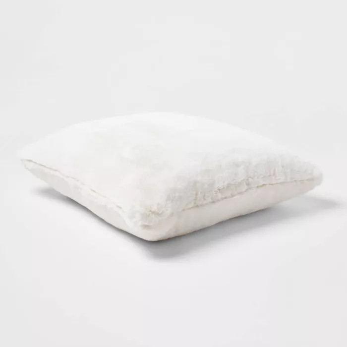 Faux Rabbit Fur Decorative Throw Pillow - Threshold™ | Target