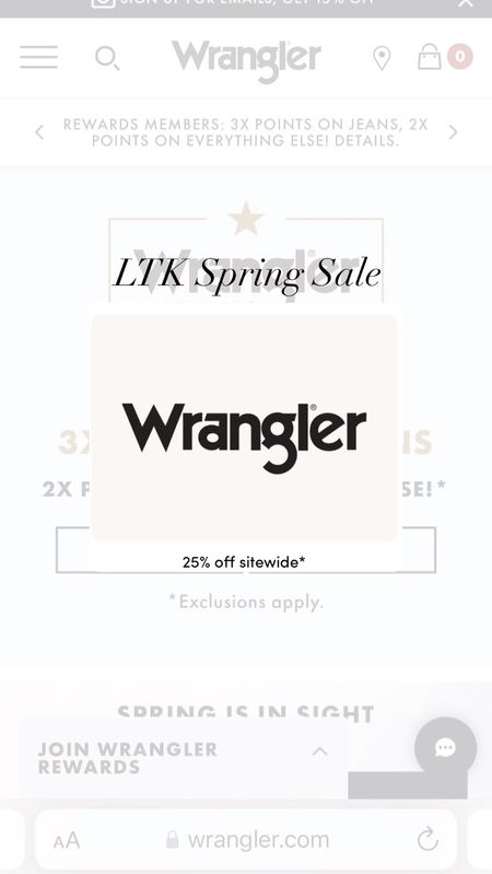 Shop the LTK Spring Sale with Wrangler!

#LTKSpringSale #LTKsalealert