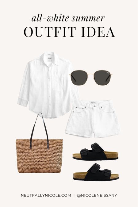 All white outfit for summer

// all white summer outfit, summer outfits, white outfit, vacation outfit, resort wear, casual outfit, travel outfit, beach outfit, errands outfit, everyday outfit, brunch outfit, summer trends, summer fashion, white button down shirt, white shorts, denim shorts, high waisted shorts, round eye sunglasses, tote bag, beach bag, slide sandals, Abercrombie, Amazon fashion, Quay Australia, neutral outfit, neutral fashion, neutral style, Nicole Neissany, Neutrally Nicole, neutrallynicole.com (4.23)

#liketkit 

#LTKfindsunder100 #LTKtravel #LTKitbag #LTKSeasonal #LTKfindsunder50 #LTKshoecrush #LTKstyletip #LTKsalealert