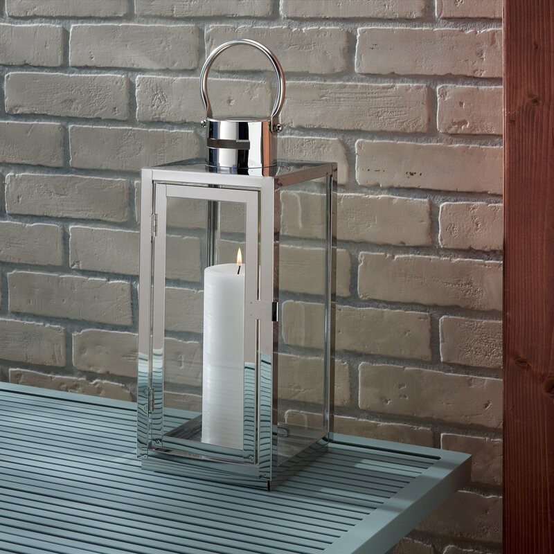 14.96'' Stainless Steel Tabletop Lantern Wayday wayfair finds Wayfair deals wayfair sales | Wayfair North America