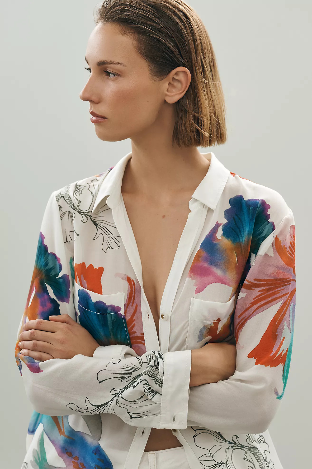 Romy Relaxed Buttondown Shirt by Pilcro | Anthropologie (US)