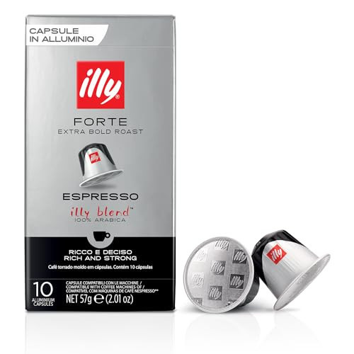 Illy Espresso Compatible Capsules - Single-Serve Coffee Capsules & Pods - Forte Extra Bold Roast - Notes Of Dark Chocolate Coffee Pods - For Nespresso Coffee Machines – 10 Count | Amazon (US)