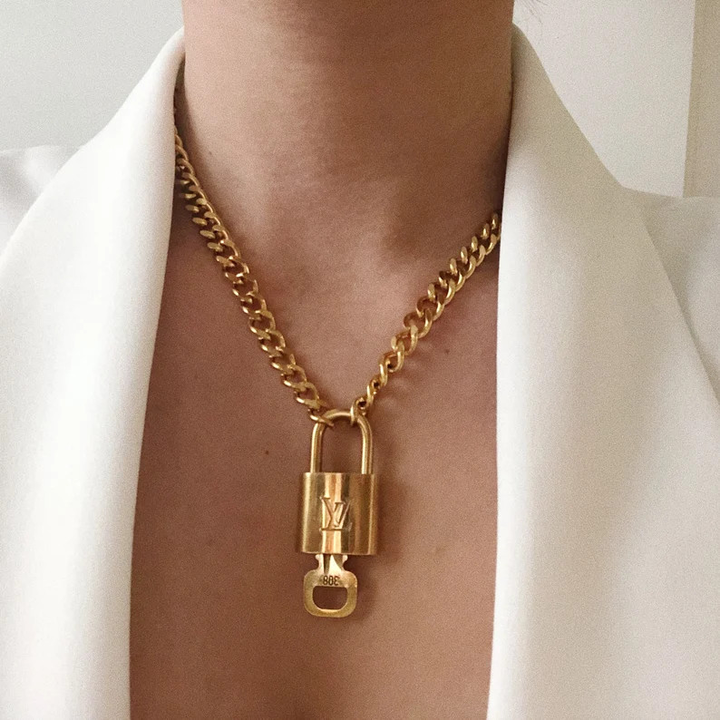 LV LOCK NECKLACE | Etsy (US)