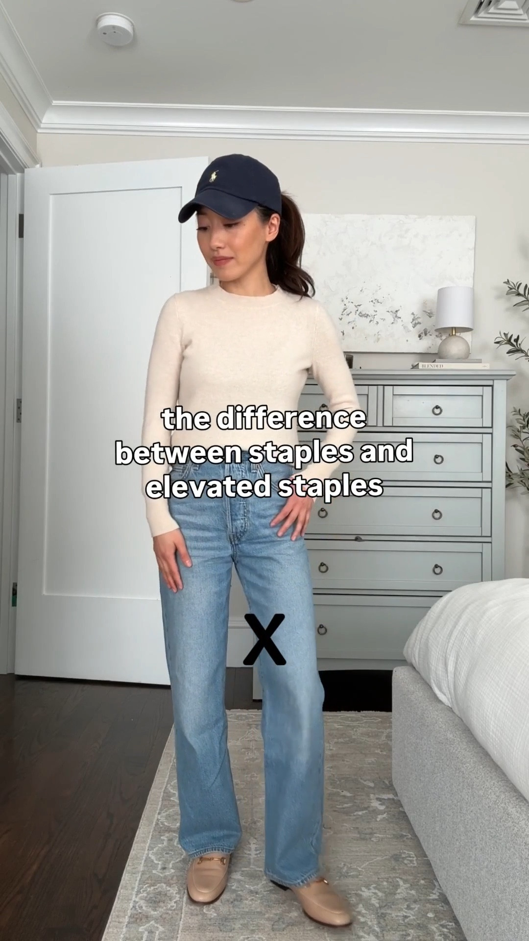 👇 read denim sizing!

• Jcrew cotton sweater xxs, oversized fit, thicker knit, mine has shrunken a little bit in the dryer 

• Rag and Bone “Miramar Sofie Ankle" jeans sz 23. Runs big so go down 1 size at the waist for Sofie or Andi styles . “ankle” is long with a 30” inseam that I shrunk shorter to 27.5”.

HEADS UP: All Miramar styles shrink in length if machine dried. I machine dried on medium for about 20 min at a time and checked til length was perfect for me.

Also linked the Andi cropped jeans I have which fit the same except with 26.5” inseam great for shorter Petites ￼- do NOT machine dry these to avoid shrinking too short￼! 

• Gentle Souls booties 5.5, size up half if between sizes since the front toe felt a little narrow across. Very comfy 

• Sam Edelman loafers 5.5. If between two half sizes, go up.

• Longchamp mini bag with Amazon detachable strap kit

• Polo hat

• J.Crew double face wool coat from last year XXs petite fyi “double face” means not lined so it will NOT be as warm as a lined coat. Also linked aritzia which are beautiful but again on the thinner side

Easy mom outfit, spring style , petite friendly sweatpants jeans, chunky sweater 

 #ltkpetite #ltkmomlife #ltkootd

#LTKPetite #LTKgrwm #LTKootd