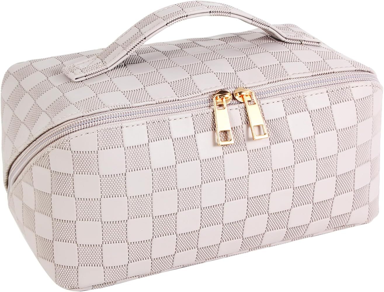 YHBAO Large Capacity Travel Makeup Bag,Portable Cosmetic Bag,PU Leather Waterproof Cosmetic Bag,T... | Amazon (CA)