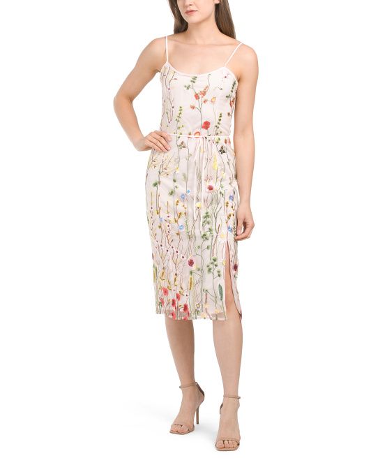 Sleeveless Embroidered Midi Dress | TJ Maxx