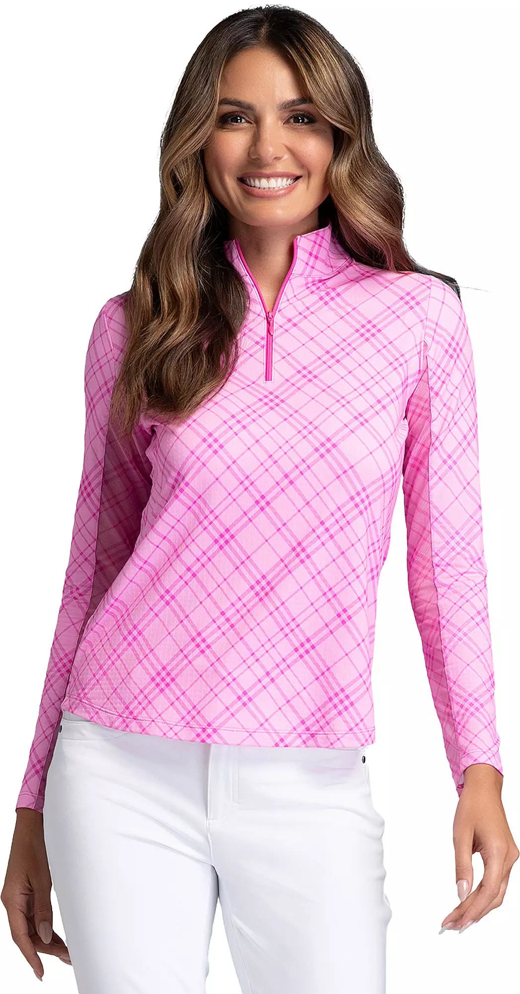 IBKUL Women's Tony Print Long Sleeve Mock Neck Golf Shirt | DICK'S Sporting Goods