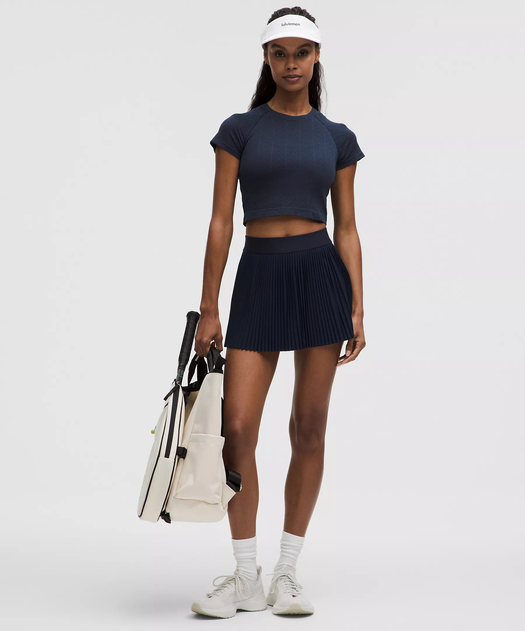 Swiftly Pointelle Cropped Short-Sleeve Shirt | Lululemon (US)
