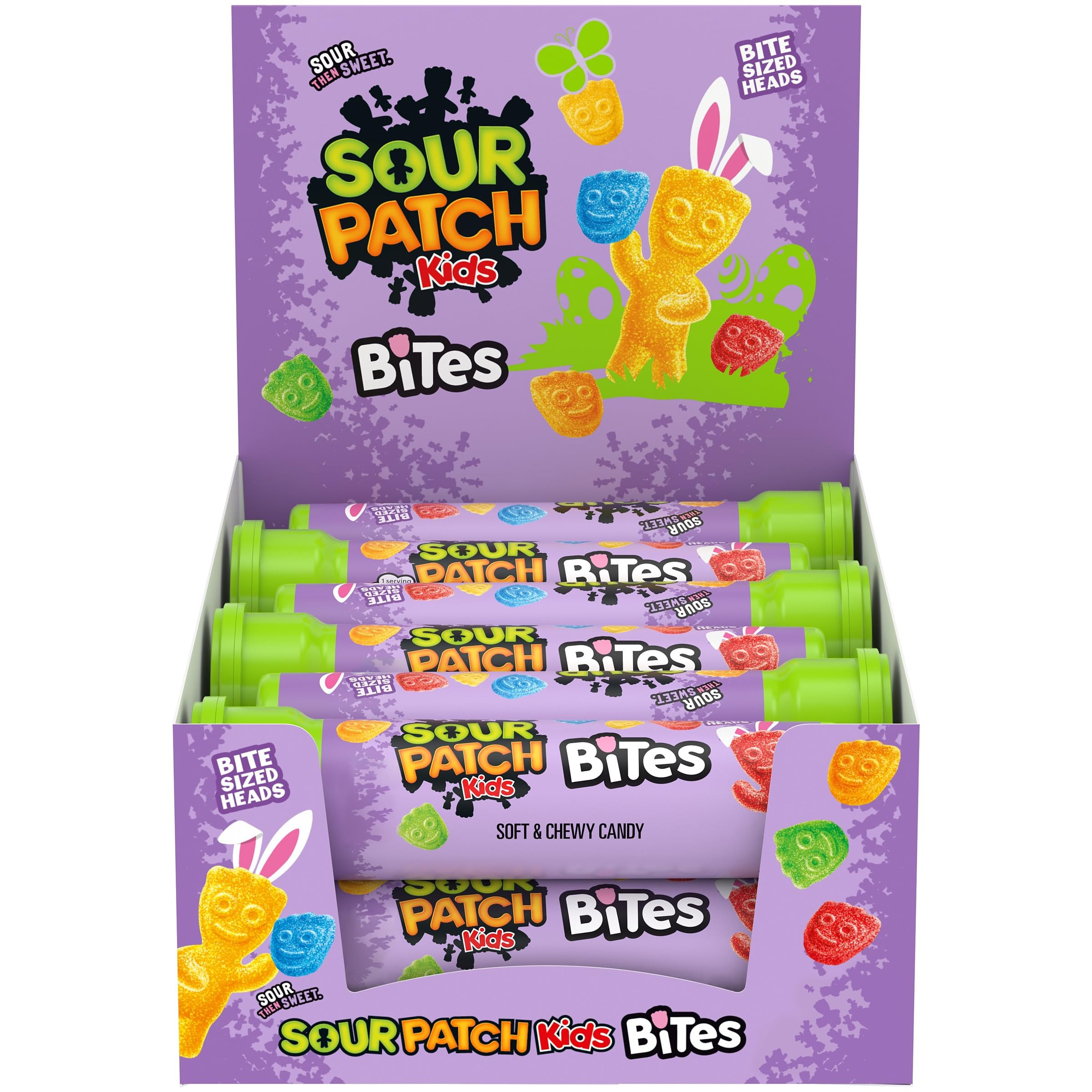SOUR PATCH KIDS Bites Soft & Chewy Easter Candy, Bulk Candy, 12-1.8 oz Tubes | Amazon (US)