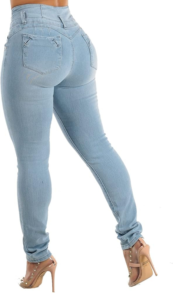 Moda Xpress Butt Lifting Skinny Jeans for Women - High Waisted Levanta Cola Push Up Jeans | Amazon (US)