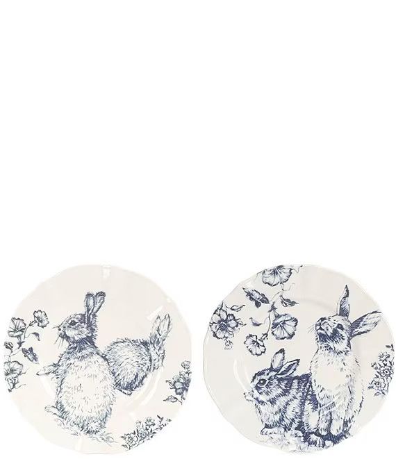 Southern Living Chinoiserie Blue Bunny Accent Plates, Set of 2 | Dillard's | Dillard's