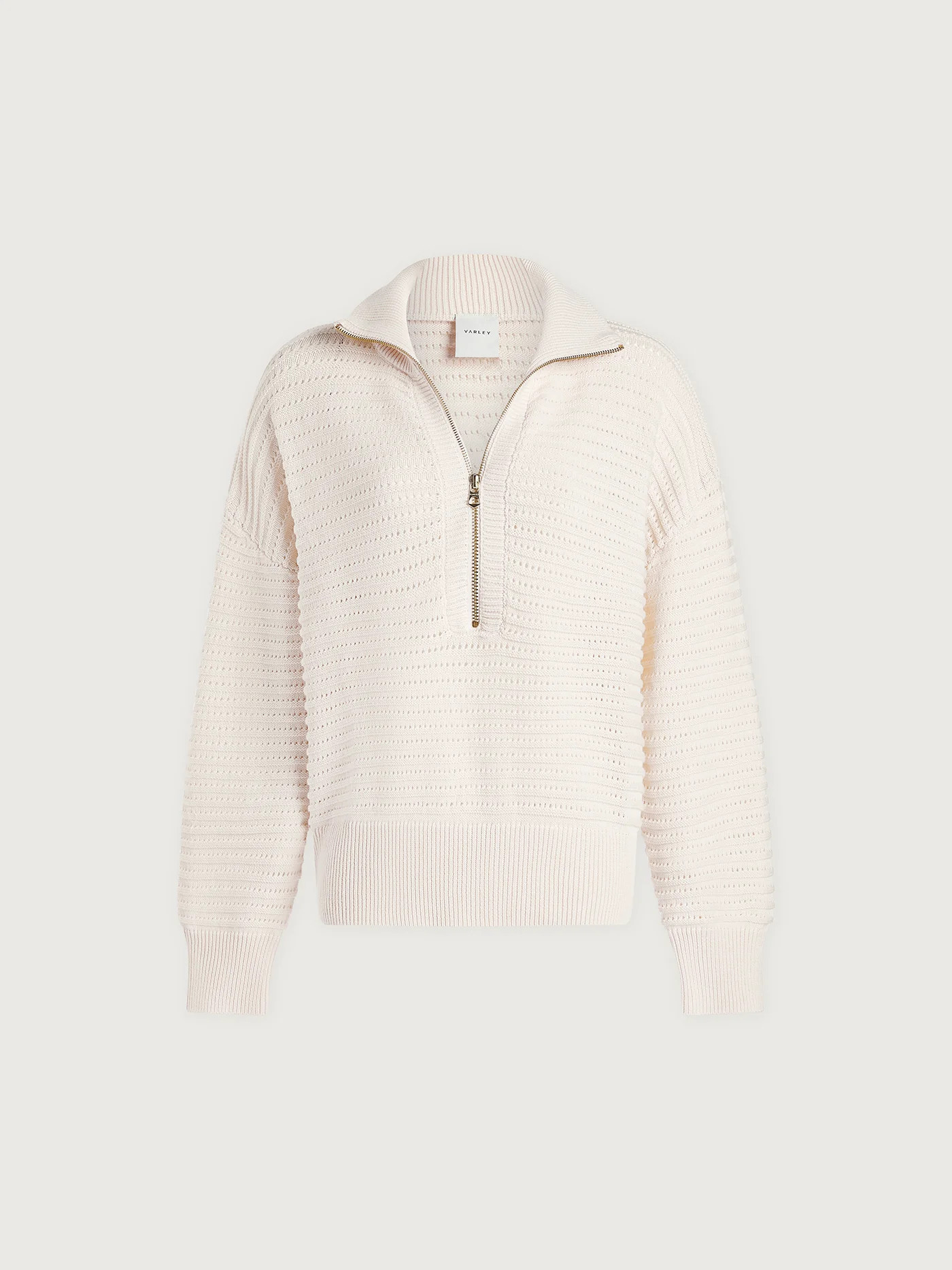 Tara Pointelle Half-Zip Knit | Varley US