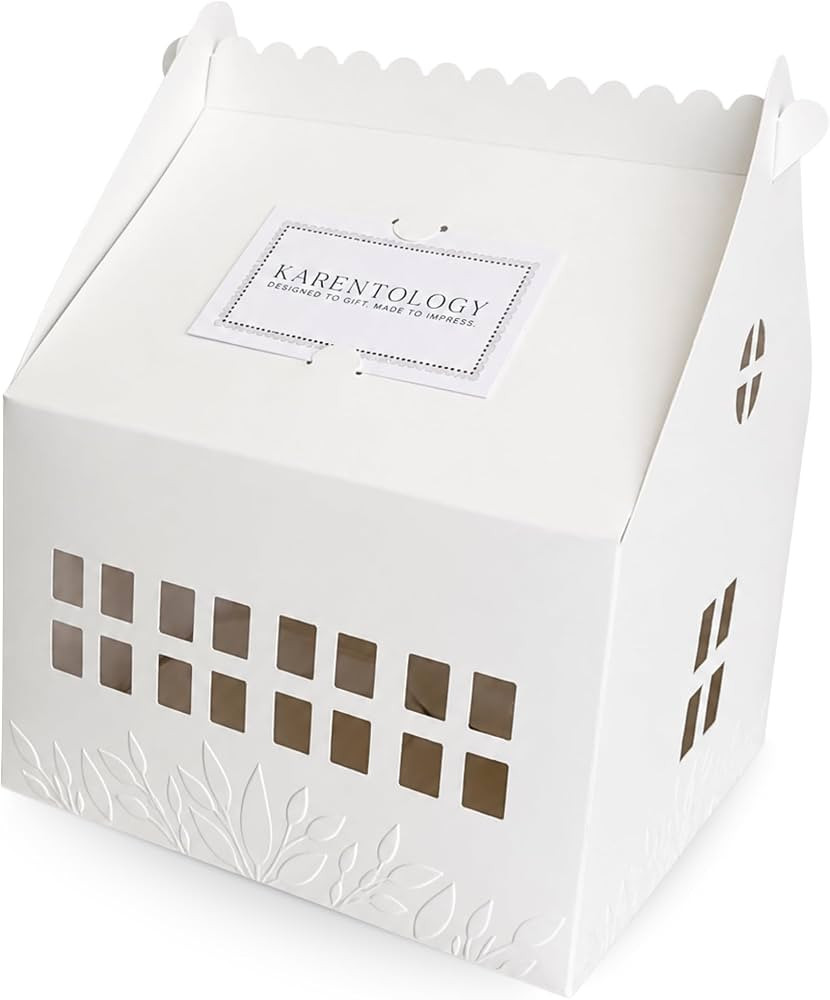 20 Pcs Large Cottage House Cookie Boxes with Window & Business Card Holder, White 7 x 7 x 8.5 in ... | Amazon (US)