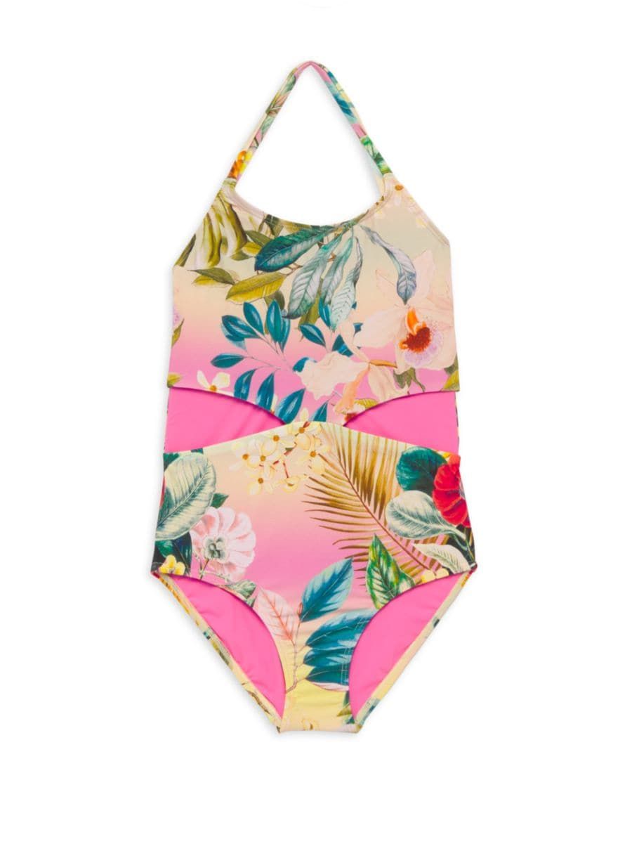 PQ Little Girl's &amp; Girl's Cut-Out One-Piece Swimsuit | Saks Fifth Avenue