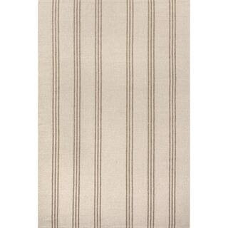 Hawthorn Striped Wool Ivory 9 ft. x 12 ft. Indoor/Outdoor Patio Rug | The Home Depot