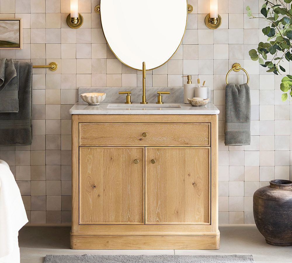Leah Heirloom 36" Single Sink Vanity | Pottery Barn (US)