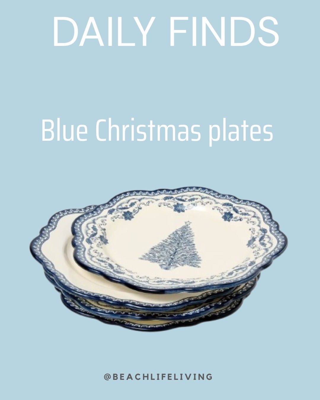 Blue Christmas Holiday Plates 

#LTKHoliday #LTKSeasonal #LTKHome