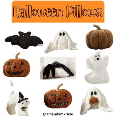Fall decor. Halloween. Halloween pillows. Fall pillows. Throw pillows. Bat pillow. Ghost pillow. Pumpkin pillow. Spider pillow. 

#LTKSeasonal #LTKhome #LTKunder100