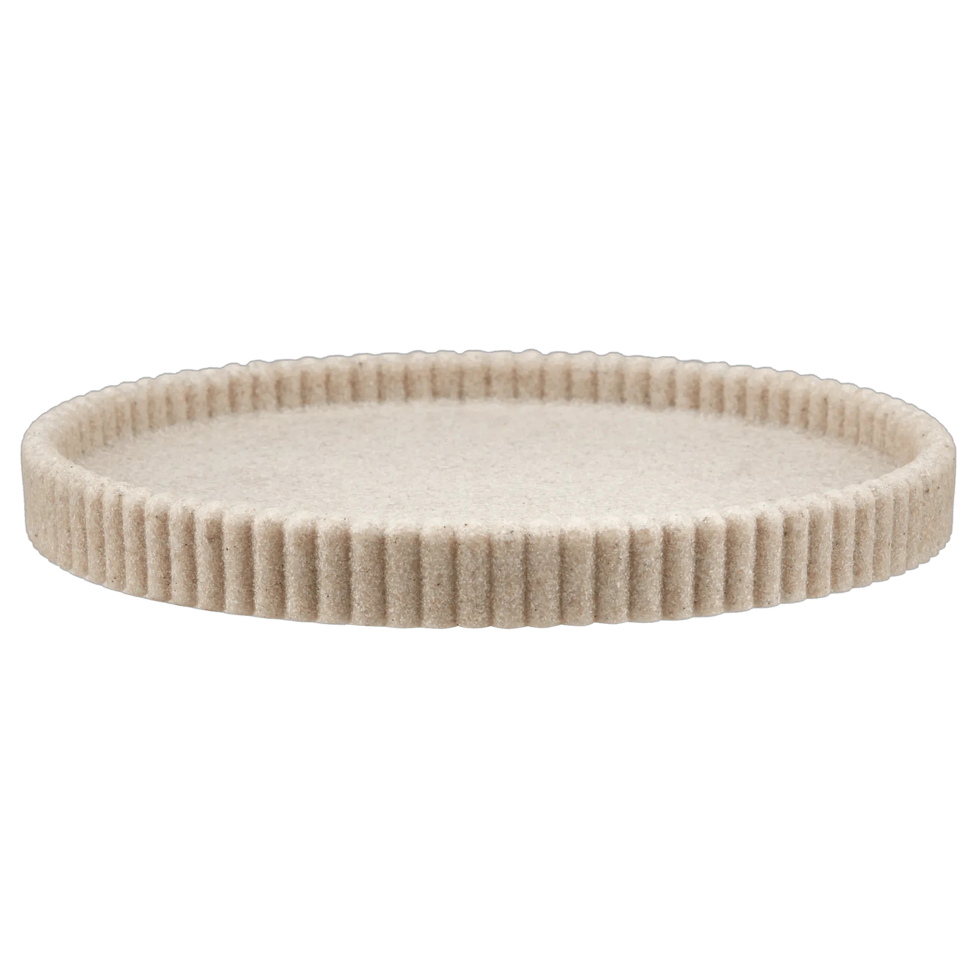 Bouclair Beige Sand Ribbed Tray | Walmart (CA)
