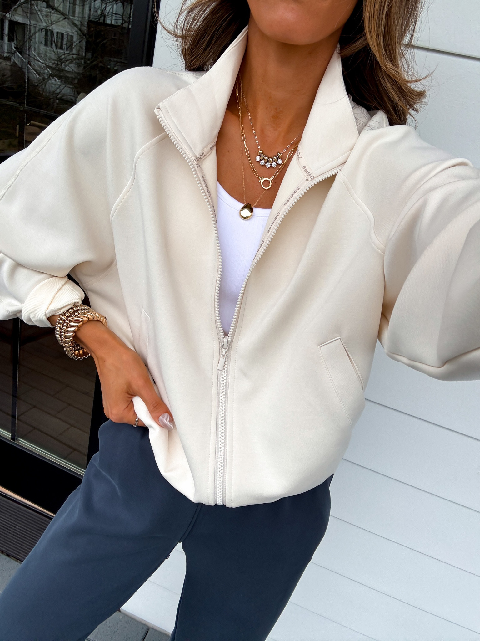 Wearing a xsmall pants, racer tank (with built in bra, and buttery soft jacket. Cardigan is a size small. 

Travel outfit | airport outfit 

#LTKActive #LTKTravel #LTKfitnessgoals