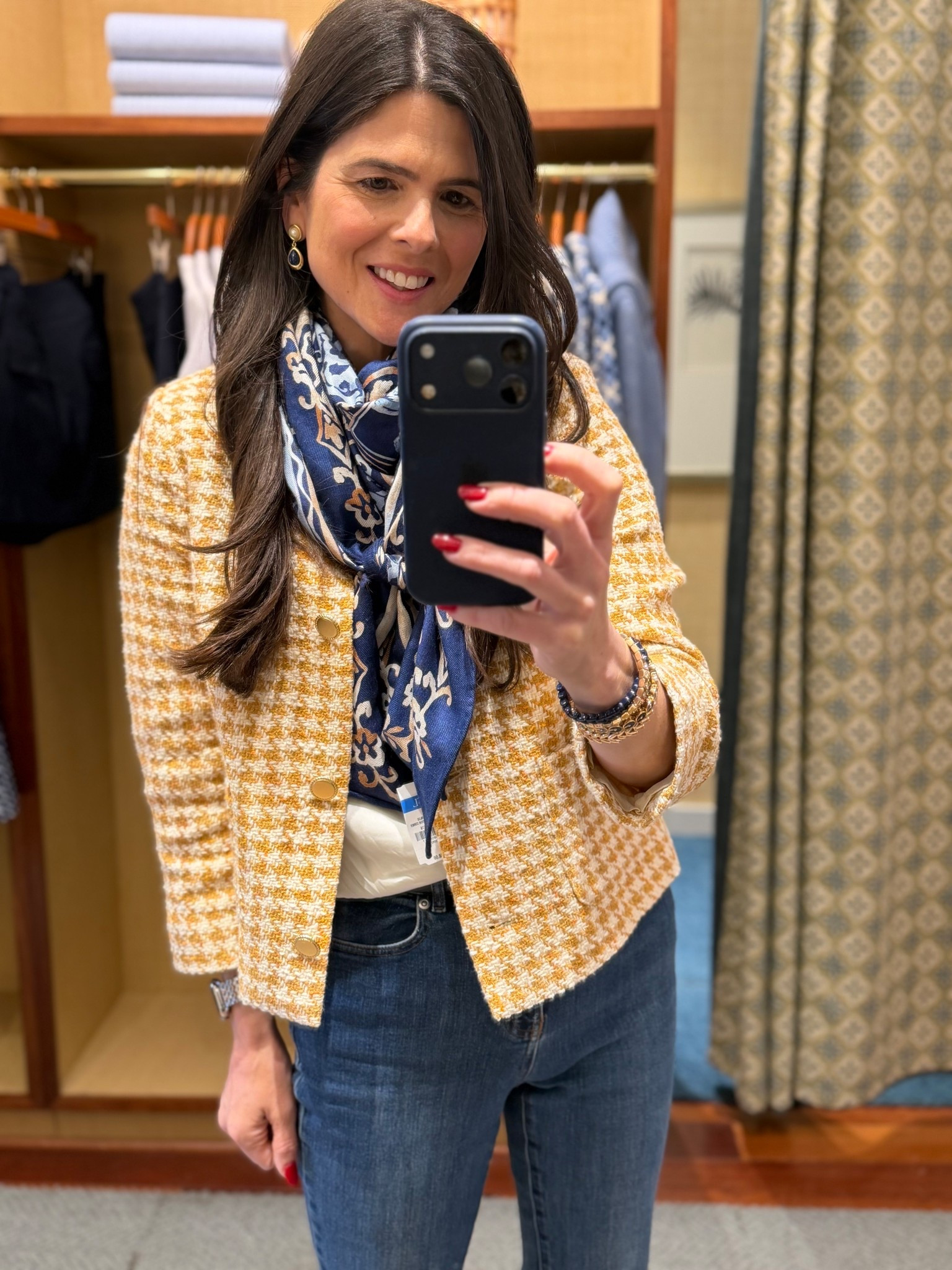 Another fun pair back to my new #blazer #scarf #jmclaughlin