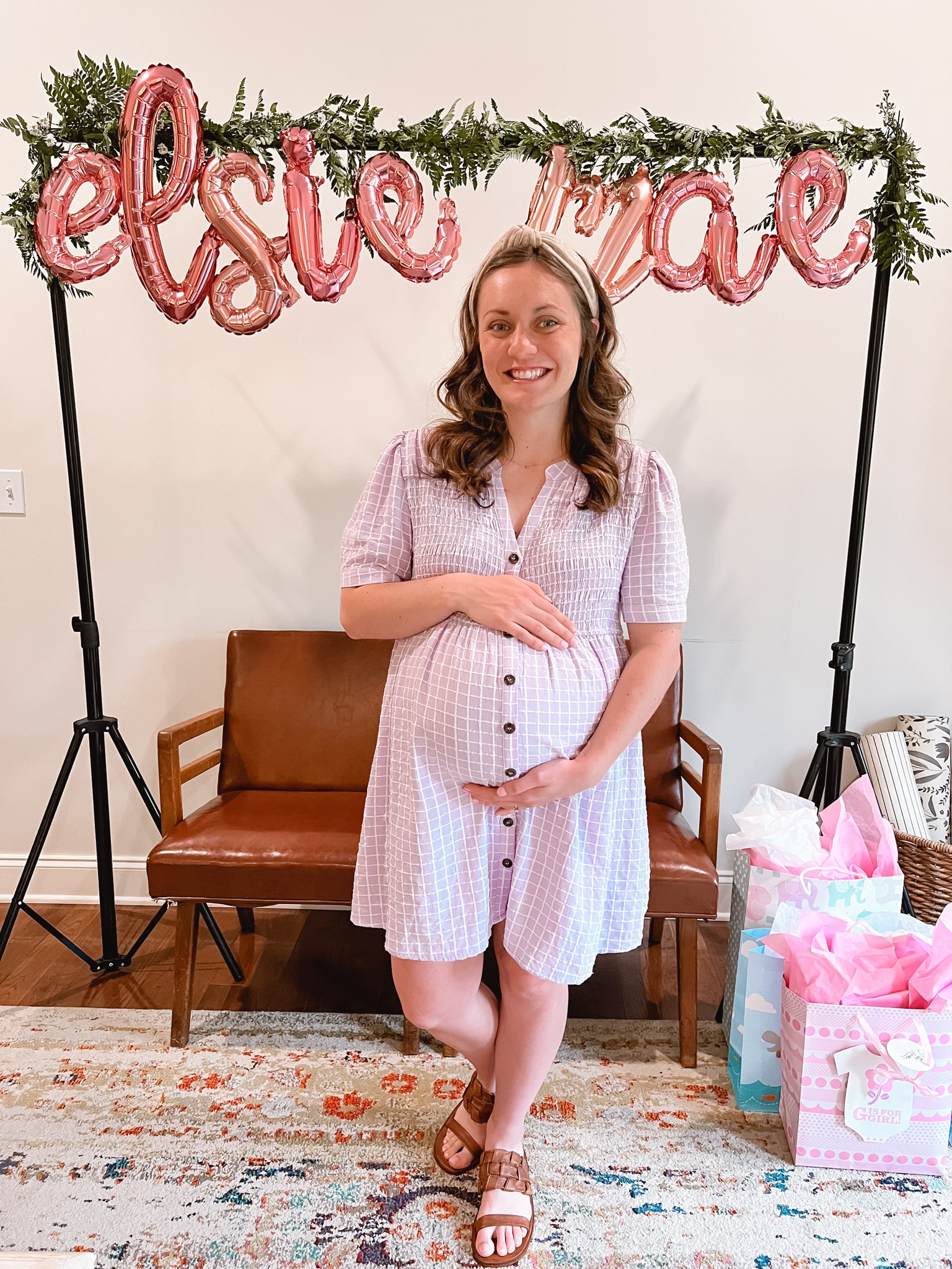 summer maternity dress outfit for baby shower

#LTKbump #LTKbaby