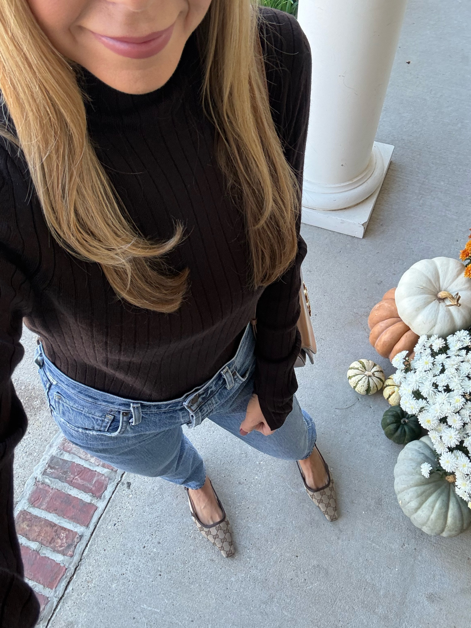 Brown Ribbed mock neck top on sale 

#LTKWorkwear #LTKStyleTip #LTKSaleAlert