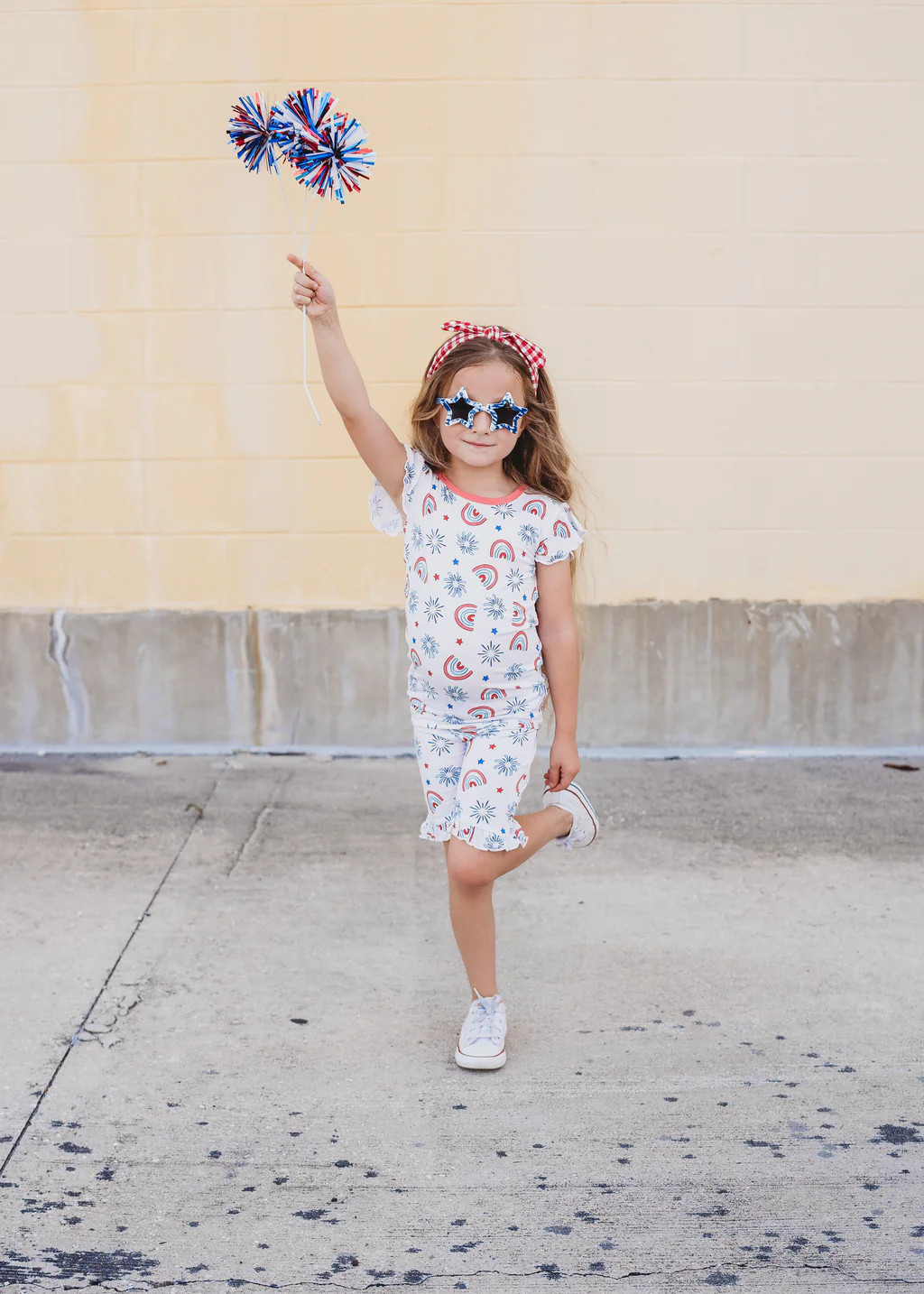 PORTER IN THE USA DREAM RUFFLE SHORT SET | Dream Big Little Co.