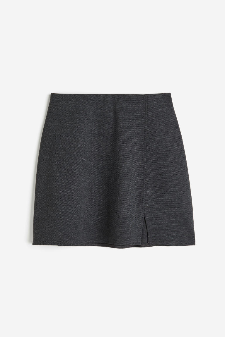 H & M - Jersey mini skirt - Grey | H&M (UK, MY, IN, SG, PH, TW, HK)