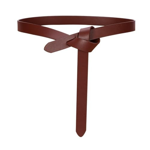 OZJABC Knot Belts For Women Soft Faux Leather Belt Fashion Tie Belts For Women Wrap Belt For Jeans Pants Dress (Coffee) | Amazon (US)