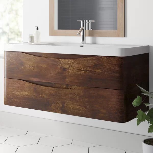 Coughlin 48" Wall-Mounted Single Bathroom Vanity Set | Wayfair North America