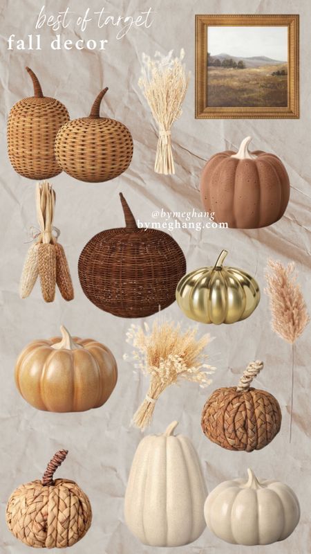 PUMPKIN DECOR IS HERE! I’m so obsessed with targets fall decor this year - the woven and ceramic pumpkins are everything and you know I’m all about neutral fall decor. Snag these items for 20% off today with the target circle sale! 

#LTKSeasonal #LTKhome #LTKsalealert