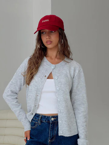 Denmark Cardigan Grey | Princess Polly US
