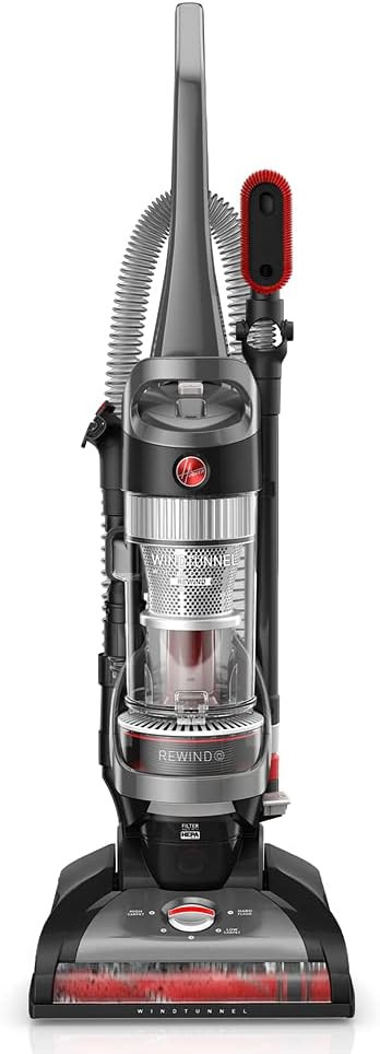 Hoover WindTunnel Whole House Rewind Corded Bagless Upright Vacuum Cleaner, For Carpet and Hard F... | Amazon (US)