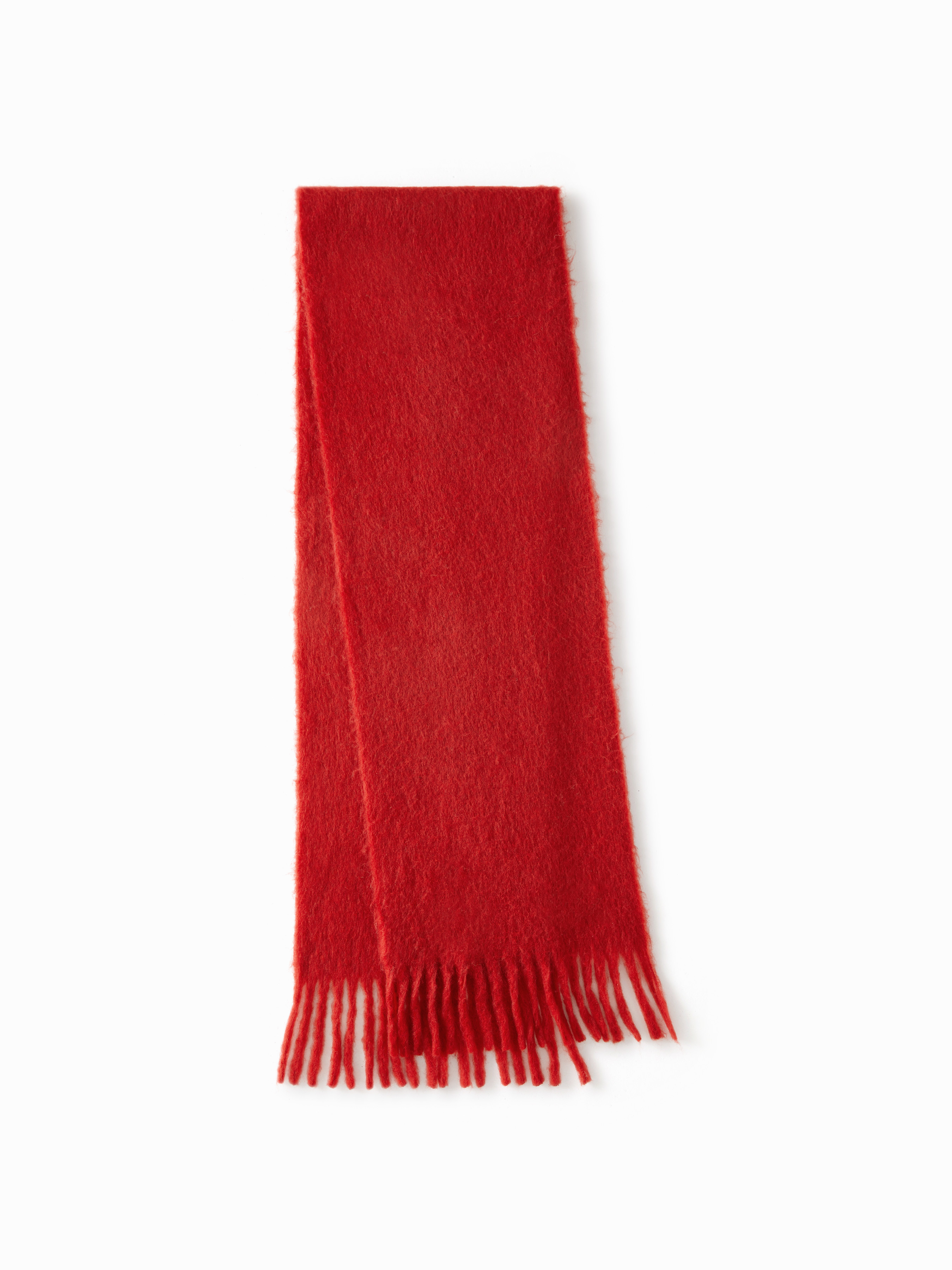 Wool WOOL FRINGED SCARF For School Daily Casual Date Coffee Shop | Cider