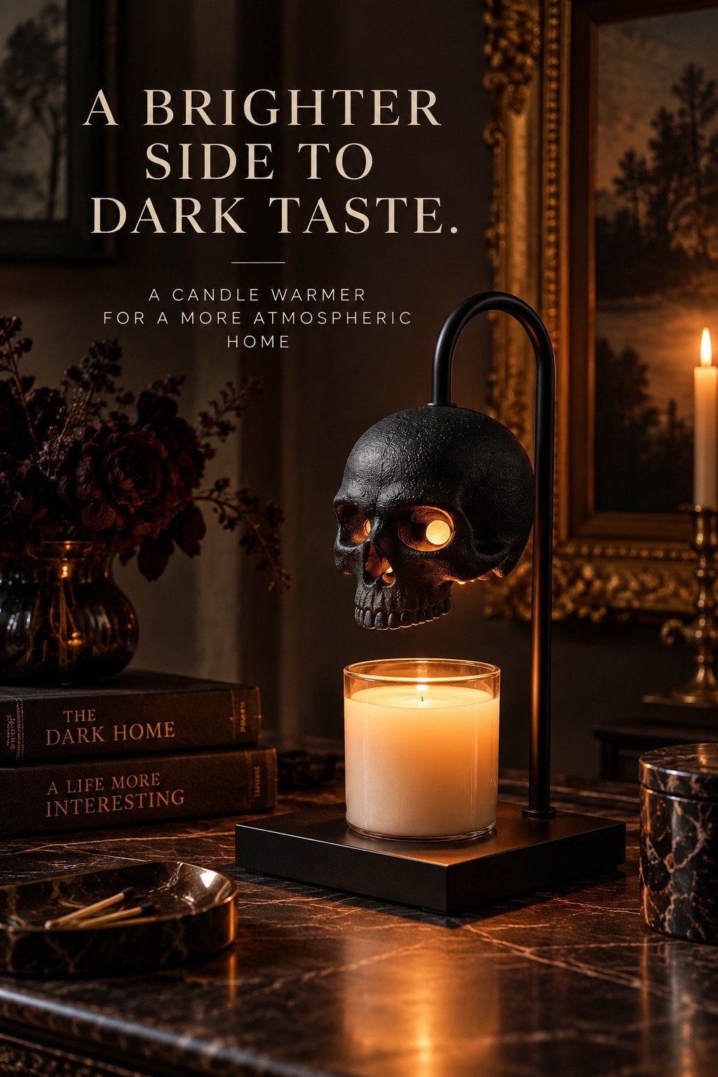 For the people whose version of “cozy” has a slightly darker side. 🕯️

This skull candle warmer turns an everyday candle into part of the decor—moody, sculptural, and just unexpected enough to make the whole room more interesting.

Proof your home can feel warm and inviting without giving up the drama.

#AmazonFinds #AmazonHome #CandleWarmer #DarkHomeDecor #MoodyInteriors #GothicHome #DarkAcademia #OldWorldStyle #UniqueHomeDecor #AtmosphericHome #CollectedHome #DesignerLook #AffordableLuxury #CallsignDesign
