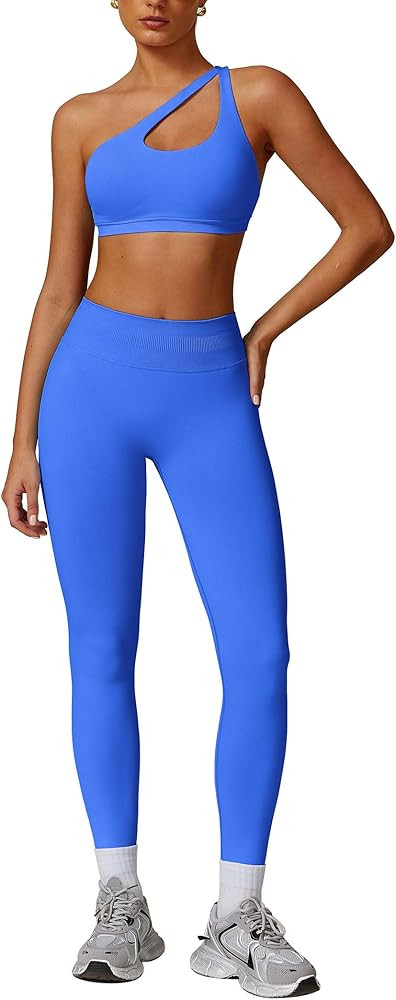 ABOCIW Women Workout Sets Seamless High Waist Scrunch Butt Lifting Gym Leggings Cutout One Should... | Amazon (US)