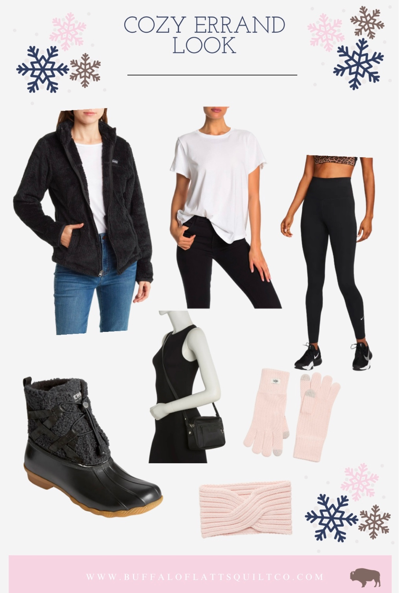 Running errands in the winter - pair a lighter fuzzy jacket with fabulous boots, a cute over the shoulder bag and leggings. 

#LTKfindsunder100 #LTKSeasonal