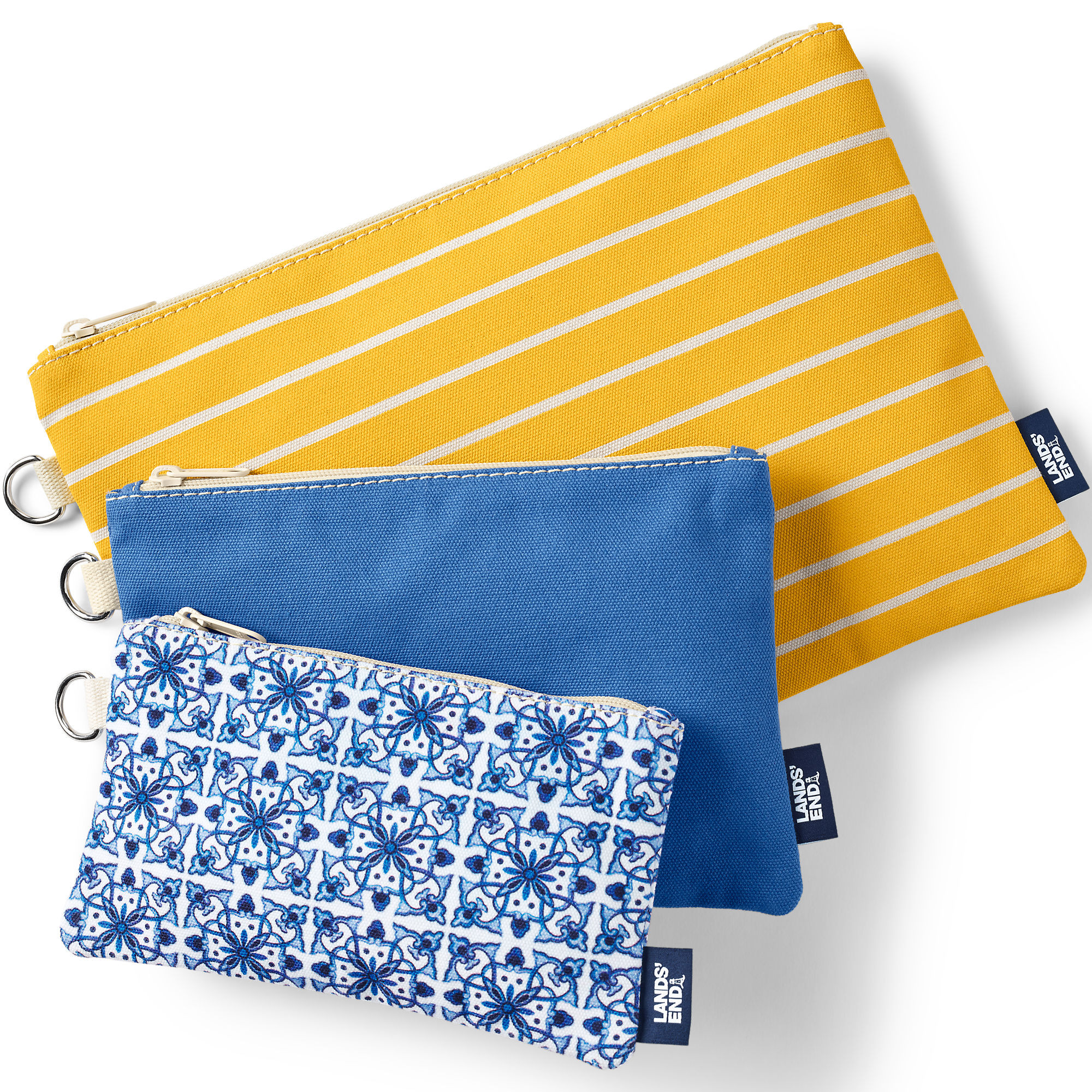 Zip Canvas Pouch 3 Pack | Lands' End (US)