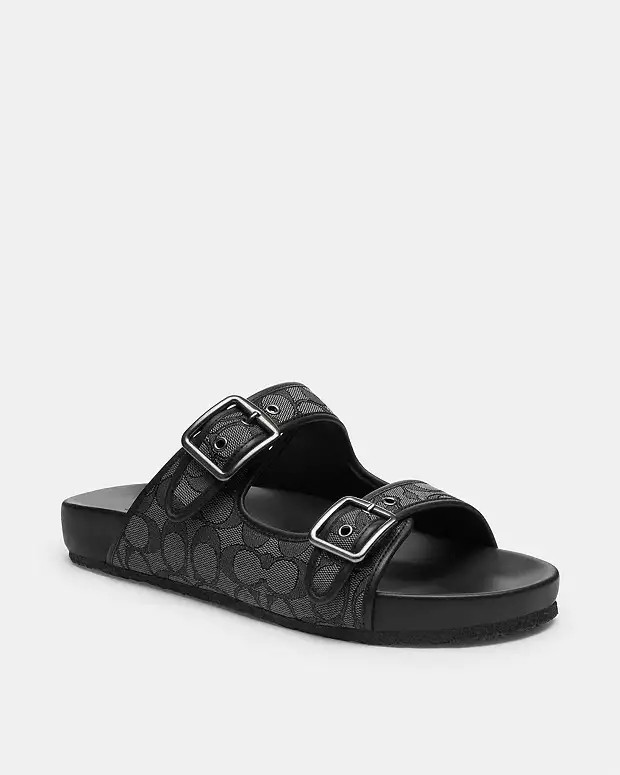 Buckle Strap Sandal In Signature Jacquard | Coach (US)
