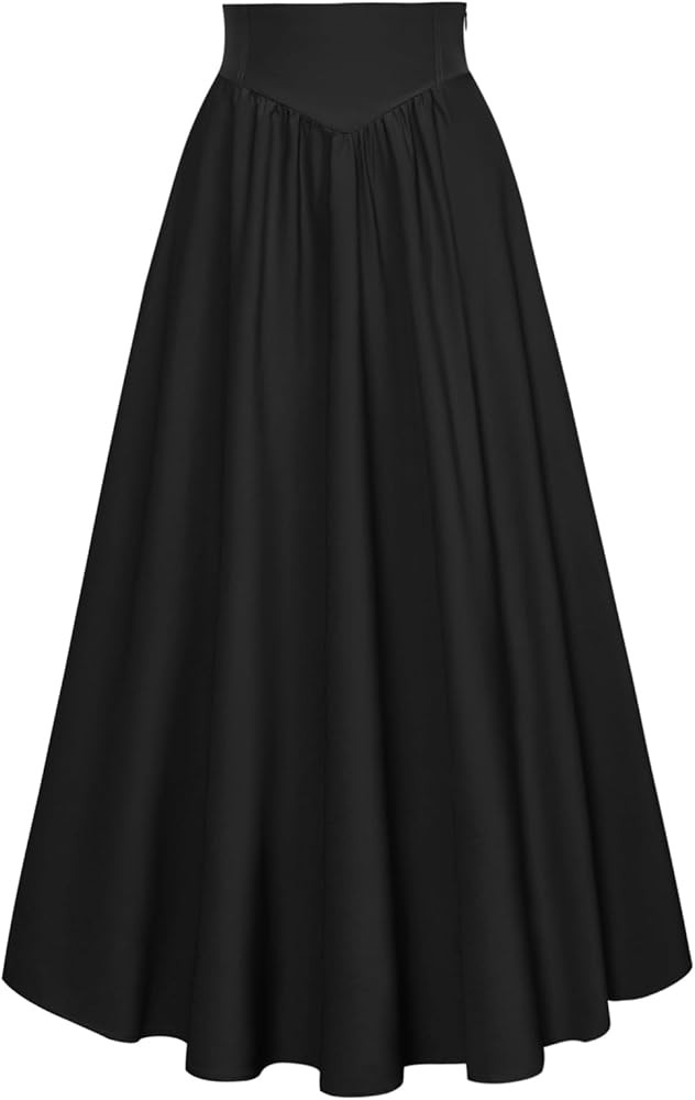Scarlet Darkness Victorian Skirts for Women Renaissance Floor Length High Waisted Flowy Long Skir... | Amazon (US)