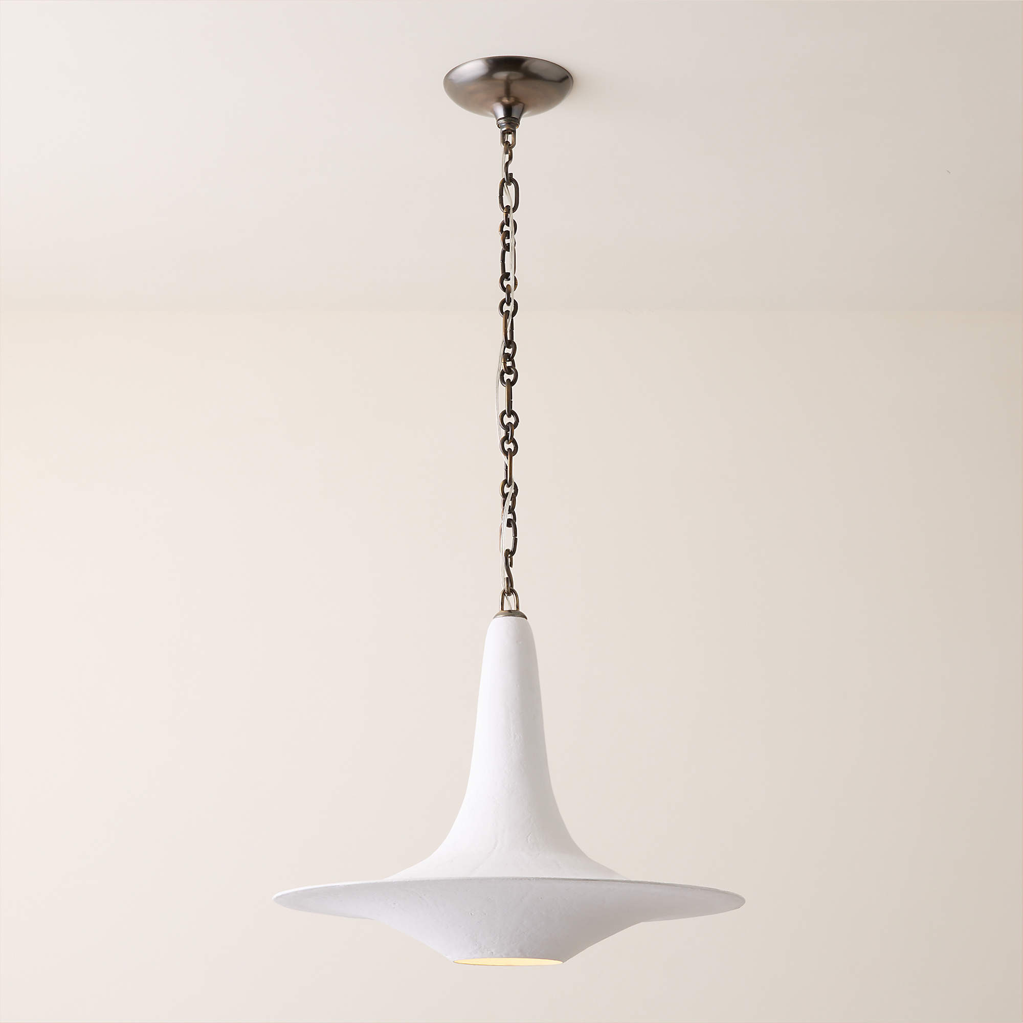 Niko Plaster Round Pendant Light + Reviews | CB2 | CB2