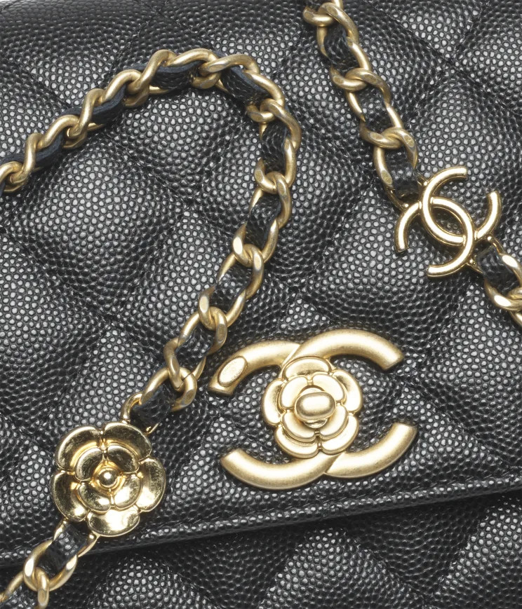Grained Shiny Calfskin & Gold-Tone Metal | Chanel, Inc. (US)
